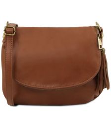 Γυναικεία Τσάντα Δερμάτινη Tuscany Leather TL141223 Κανελί