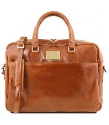 Τσάντα Laptop Δερμάτινη Urbino 15.6 ίντσες TL141241 Tuscany Leather Μελί