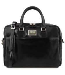 Τσάντα Laptop Δερμάτινη Urbino 15.6 ίντσες Tuscany Leather TL141241 Μαύρο