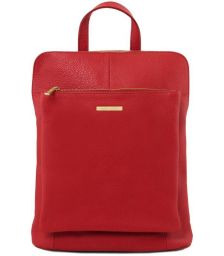 Γυναικεία Τσάντα Πλάτης  Ώμου Δερμάτινη Tuscany Leather TL141682 Κόκκινο lipstick