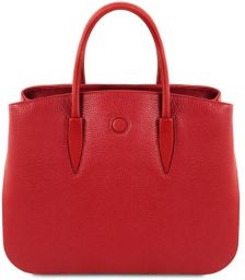 Γυναικεία Τσάντα Δερμάτινη Camelia Tuscany Leather TL141728 Κόκκινο lipstick