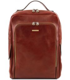 Ανδρική Τσάντα Πλάτης Δερμάτινη Bangkok 13.3 ίντσες Tuscany Leather TL141793 Καφέ