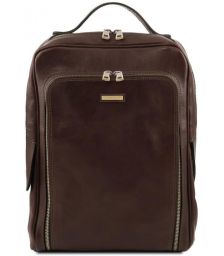 Ανδρική Τσάντα Πλάτης Δερμάτινη Bangkok 13.3 ίντσες Tuscany Leather TL141793 Καφέ σκούρο