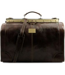 Ιατρική Τσάντα Δερμάτινη Madrid Large Tuscany Leather TL1022 Καφέ σκούρο
