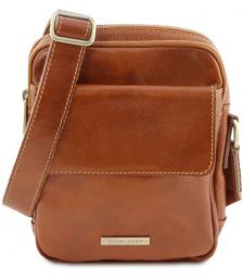 Ανδρικό Τσαντάκι Δερμάτινο Larry Tuscany Leather TL141915 Μελί