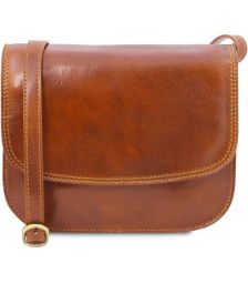 Γυναικεία Τσάντα Δερμάτινη Greta Tuscany Leather TL141958 Μελί