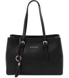 Γυναικεία Τσάντα Δερμάτινη Tuscany Leather TL142037 Μαύρο