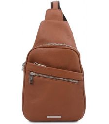 Ανδρικό Τσαντάκι Δερμάτινο Albert Tuscany Leather TL142022 Κονιάκ