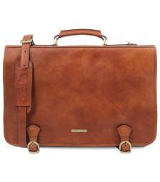 Επαγγελματική Τσάντα Δερμάτινη Ancona 17 ίντσες Tuscany Leather TL142073 Φυσικό