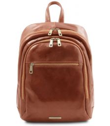 Τσάντα Πλάτης Δερμάτινη Perth Tuscany Leather TL142049 Μελί