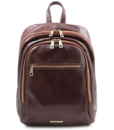 Τσάντα Πλάτης Δερμάτινη Perth Tuscany Leather TL142049 Καφέ