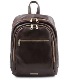 Τσάντα Πλάτης Δερμάτινη Perth Tuscany Leather TL142049 Καφέ σκούρο