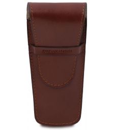 Δερμάτινη θήκη για στυλό ή πένα διπλή Tuscany Leather TL142130 Καφέ