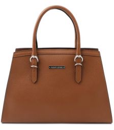 Γυναικεία Τσάντα Δερμάτινη Tuscany Leather TL142147 Κονιάκ