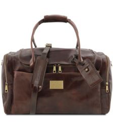Σάκος ταξιδίου δερμάτινος Voyager Medium Size Tuscany Leather TL142141 Καφέ σκούρο