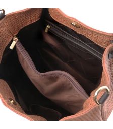 Γυναικεία τσάντα δερμάτινη Tuscany Leather TL141573 Κανελί