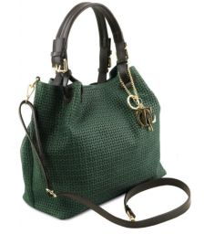 Γυναικεία τσάντα δερμάτινη Tuscany Leather TL141573 Κυπαρισσί