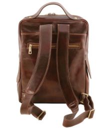 Ανδρική Τσάντα Πλάτης Δερμάτινη Bangkok 13.3 ίντσες Tuscany Leather TL141793 Καφέ