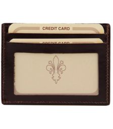 Δερμάτινη θήκη για Επαγγελματικές / Πιστωτικές κάρτες Tuscany Leather TL140805 Καφέ σκούρο