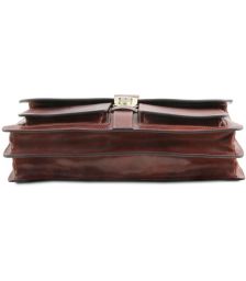 Ανδρική Επαγγελματική Τσάντα Δερμάτινη Assisi 15 ίντσες Tuscany Leather TL141825 Καφέ