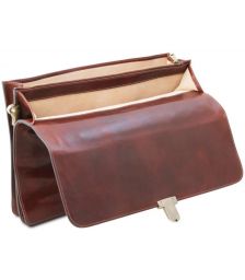 Ανδρική Επαγγελματική Τσάντα Δερμάτινη Assisi 15 ίντσες Tuscany Leather TL141825 Καφέ