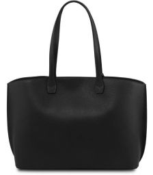 Γυναικεία Τσάντα Ώμου Δερμάτινη Tuscany Leather TL141828 Μαύρο