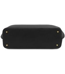 Γυναικεία Τσάντα Ώμου Δερμάτινη Tuscany Leather TL141828 Μαύρο