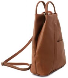 Γυναικείο Τσαντάκι Δερμάτινο Shanghai Tuscany Leather TL141881 Κονιάκ
