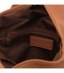 Γυναικείο Τσαντάκι Δερμάτινο Shanghai Tuscany Leather TL141881 Κονιάκ