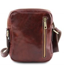 Ανδρικό Τσαντάκι Δερμάτινο Larry Tuscany Leather TL141915 Καφέ