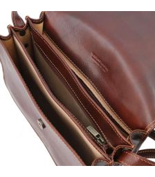 Γυναικεία Τσάντα Δερμάτινη Greta Tuscany Leather TL141958 Καφέ