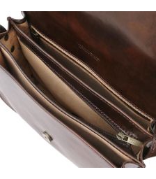 Γυναικεία Τσάντα Δερμάτινη Greta Tuscany Leather TL141958 Καφέ σκούρο