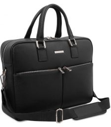 Τσάντα Laptop Δερμάτινη Treviso 17 ίντσες Tuscany Leather TL141986 Μαύρο