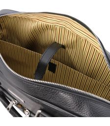 Τσάντα Laptop Δερμάτινη Treviso 17 ίντσες Tuscany Leather TL141986 Μαύρο