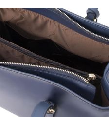 Γυναικεία Τσάντα Δερμάτινη Tuscany Leather TL142037 Μπλε σκούρο