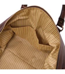 Σάκος Ταξιδίου Δερμάτινος Oslo Tuscany Leather TL141913 Καφέ σκούρο