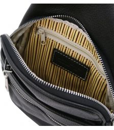 Ανδρικό Τσαντάκι Δερμάτινο Albert Tuscany Leather TL142022 Μαύρο