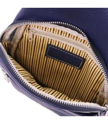 Ανδρικό Τσαντάκι Δερμάτινο Albert Tuscany Leather TL142022 Μπλε σκούρο