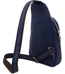 Ανδρικό Τσαντάκι Δερμάτινο Albert Tuscany Leather TL142022 Μπλε σκούρο