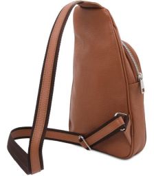 Ανδρικό Τσαντάκι Δερμάτινο Albert Tuscany Leather TL142022 Κονιάκ