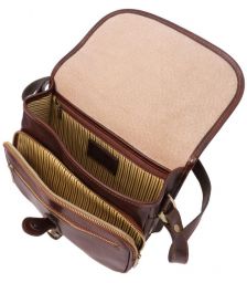 Γυναικεία Τσάντα Ώμου Δερμάτινη Alessia Tuscany Leather TL142020 Καφέ