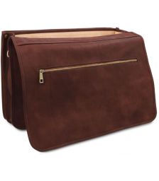 Επαγγελματική Τσάντα Δερμάτινη Ancona 17 ίντσες Tuscany Leather TL142073 Καφέ