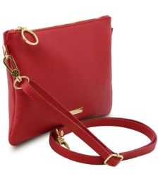 Γυναικείο Τσαντάκι Δερμάτινο Tuscany Leather TL142029 Κόκκινο lipstick