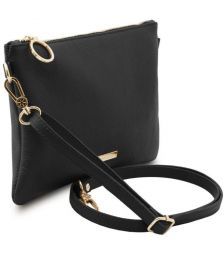 Γυναικείο Τσαντάκι Δερμάτινο Tuscany Leather TL142029 Μαύρο