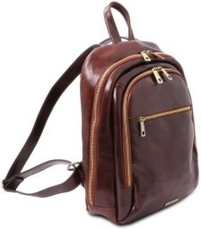 Τσάντα Πλάτης Δερμάτινη Perth Tuscany Leather TL142049 Καφέ