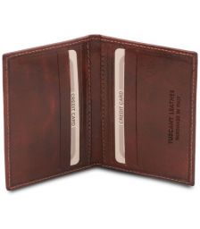 Δερμάτινη θήκη για Επαγγελματικές / Πιστωτικές κάρτες Tuscany Leather TL142063 Καφέ