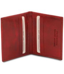 Δερμάτινη θήκη για Επαγγελματικές / Πιστωτικές κάρτες Tuscany Leather TL142063 Κόκκινο