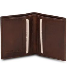 Ανδρικό Πορτοφόλι Δερμάτινο Tuscany Leather TL142064 Καφέ σκούρο