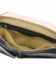 Ανδρική Τσάντα Δερμάτινη Mantova με Smart Connect 15.6 ίντσες Tuscany Leather TL142068 Μαύρο