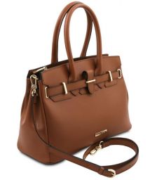 Γυναικεία Τσάντα Δερμάτινη Tuscany Leather TL142174 Κονιάκ